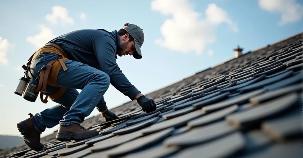 Expert performing roof inspections in Lake Jackson, TX.